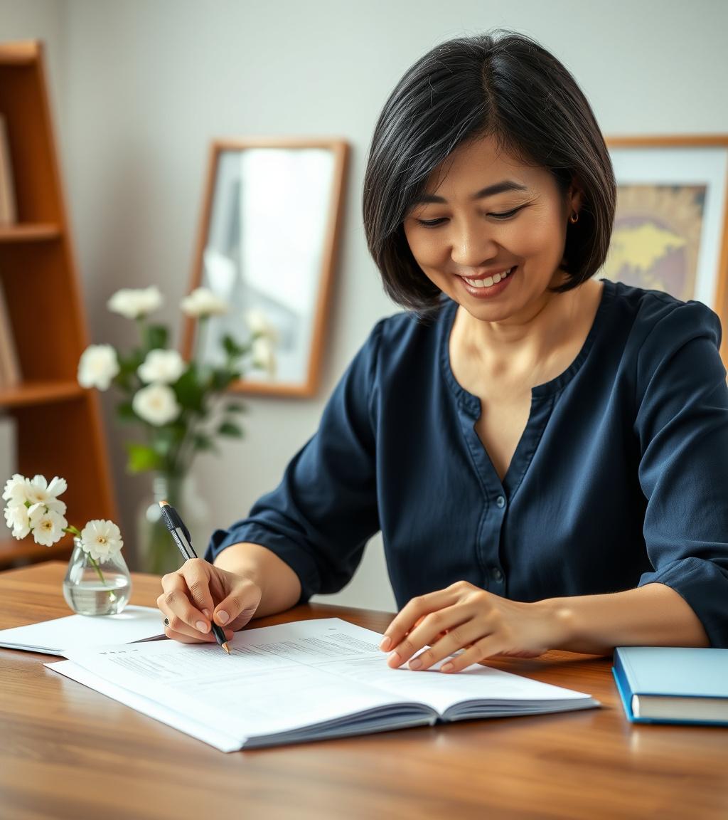 Pedagogical lead reviewing a learner's progress letter